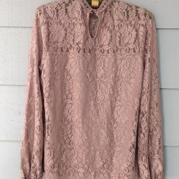 Cable & Gauge Elegant Lace Long Sleeve Top NWT - Picture 5 of 7